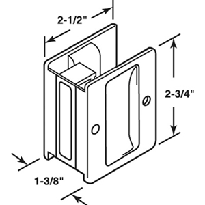 Door Security Hardware - Pocket Door Pull