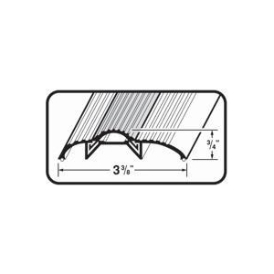 Weatherstrip - High Aluminum Threshold with Vinyl Seal 3 3/8" Wide x 3/4"
