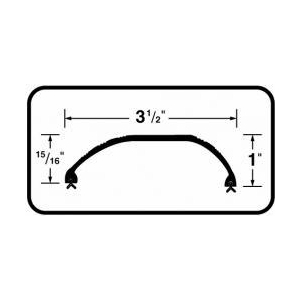 Weatherstrip - High Saddle Threshold  3 1/2" Wide x 1"