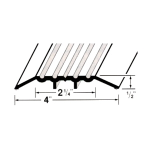 Weatherstrip - High Commercial Threshold   4" Wide x 1/2"
