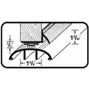Weatherstrip - Door Bottom & Drip Cap 1 3/8" x 1 3/4" Wide