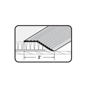 Fluted Aluminum Carpet Trim 2"