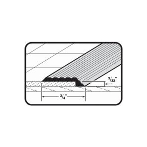 Fluted Aluminum Tile Edging with Screw Nails 3/4"