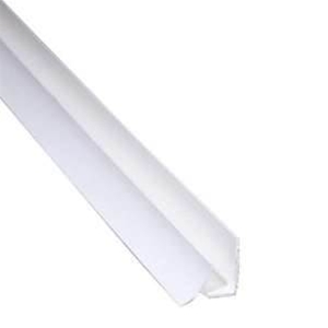 96" Long White Plastic Inside Corner