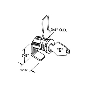 Single Cam Mailbox Lock