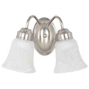 Entry & Hallway Wall - Satin Nickel with Frosted Glass