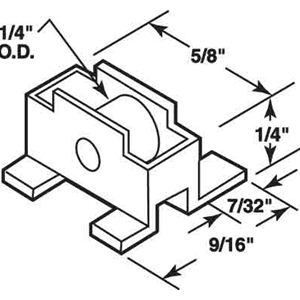 5/8" Long x 1/4" Wide Roller Unit