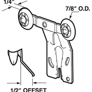 Double Roller for 75lb Doors