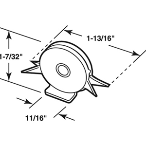 1 1/4" Wardrobe Rollers