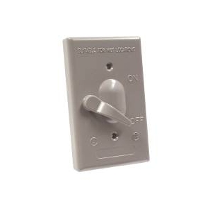 Weatherproof Wiring Boxes & Covers - Single Gang Lever Switch Cover