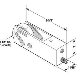 Bottom Roller for Trimview Sliding Glass Door
