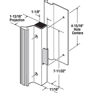 Sliding Door Hardware - Sliding Patio Door Handle Set