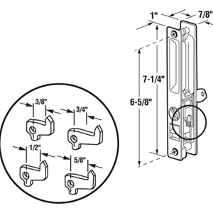 Flush Sliding Door Handle with Keyed Lock