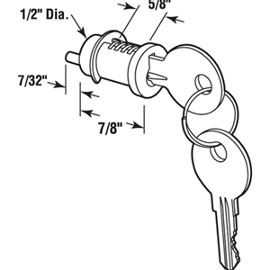 Sliding Door Hardware - Wafer Type Keyed Cylinder Lock