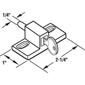 Sliding Door Hardware - Keyed Lock for Sliding Door