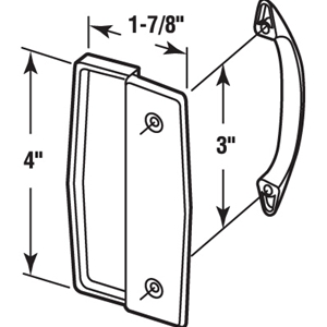 4" High x 2" Wide Screen Door Handle