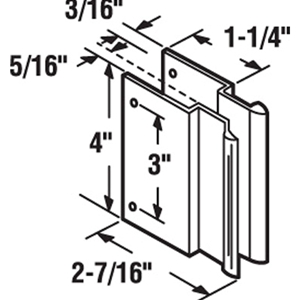 4" high x 2 3/16" Wide Universal Frame Repair