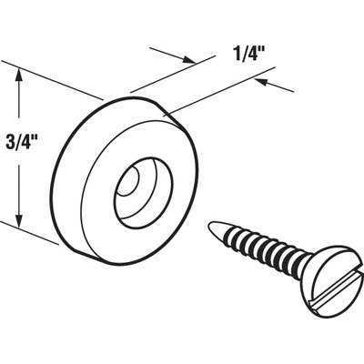 Tub & Shower Door Rubber Bumper