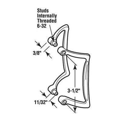 Tub & Shower Door Handle Set