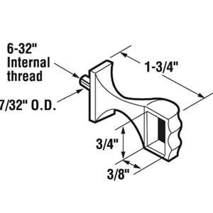 Tub & Shower Door Towel Bar Bracket