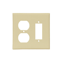 Wall Plate-Single Duplex Receptacle & Single Decora Plate