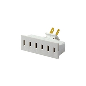 3-Wire Adapters and Power Strips - Angle Plug-In Triple Outlet
