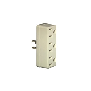 3-Wire Adapters and Power Strips - Grounding Plug-In Triple Outlet