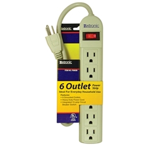 3-Wire Adapters and Power Strips - 6 Outlet Strip
