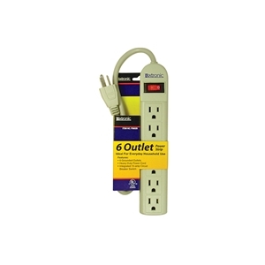 3-Wire Adapters and Power Strips - 6 Outlet Strip Full Surge Protector