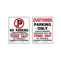Plastic Parking Signs 15" x 9"