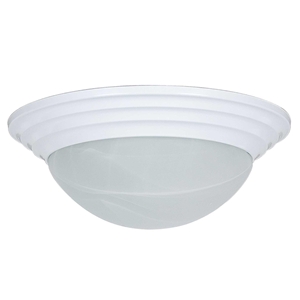 2 Light Ribbed Base Twist-On Flush Fixture