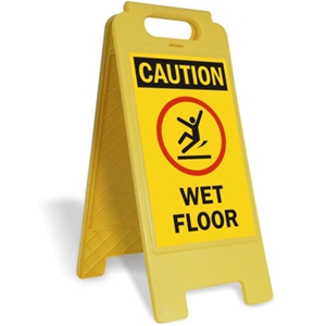 Stand Up Wet Floor Sign