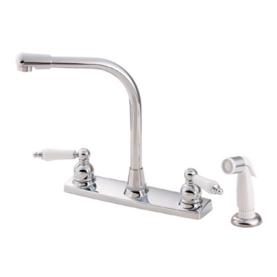 Price Pfister High Arc Centerset Kitchen Faucet with Side Spray