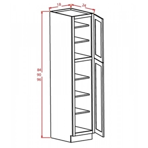 Wall Pantry 2 Doors 5 Shelves