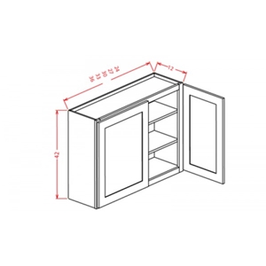 Wall Cabinet - Wall Cabinet 2 Doors 3 Shelves