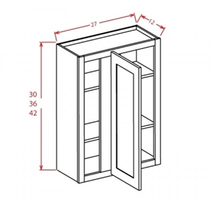 Wall Cabinet - Wall Blind Corner Cabinet 1 Door 2 Shelves