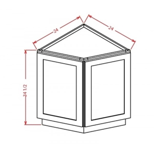 Base Cabinets - Angle Base Cabinet 2 Doors