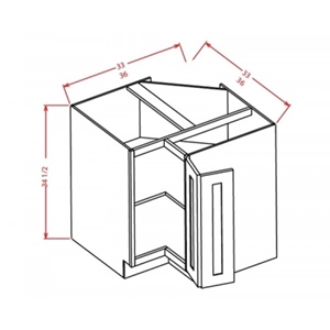 Base Cabinet - Lazy Susan Cabinet - 1 Door