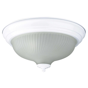 12"  2 Light Flush Mount with Frosted Prismatic Glass