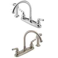 Two Handle Hi-Arc Faucet with Side Spray