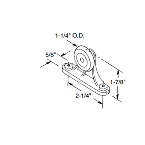Pocket Door Top Diecast Roller Assembly For E-Z Guide