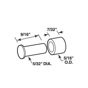 Sliding Window Flat Nylon Roller - For Radco - 2 Pack