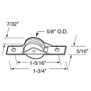 Sliding Window Roller Assembly - Nylon Roller - For Fullview