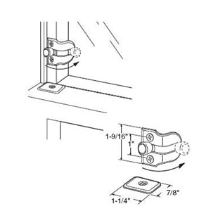Single/Double Hung Wood Window Vent Lock Brass Finish 2 Pack