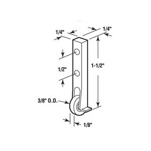 Sliding Window Roller Assembly - 3/8" Nylon Roller For Guaranteed 2 Pk