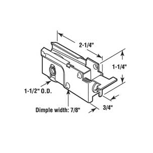 Sliding Glass Patio Door Roller Assembly - 1-1/2" Steel