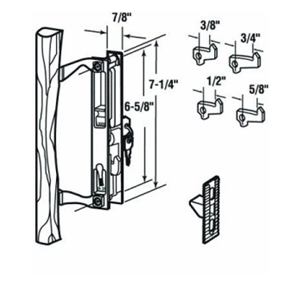 Sliding Door Handle Set With Wood Pull And Key