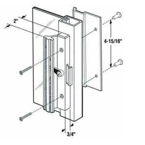Sliding Door Handle Set, Aluminum