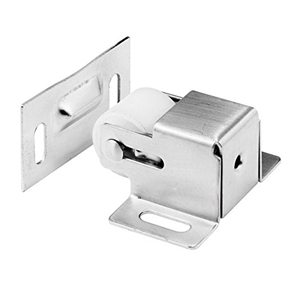 Cabinet/Closet Door Roller Catch, Satin Nickel