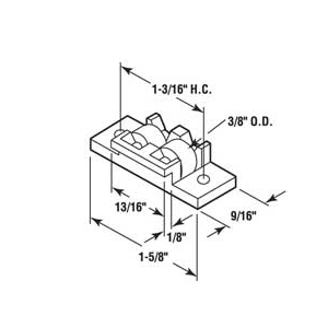 Sliding Window Roller Assembly - Steel Rollers For Tomrays Tyco 2 Pack